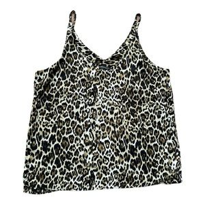 Leopard print tank blouse